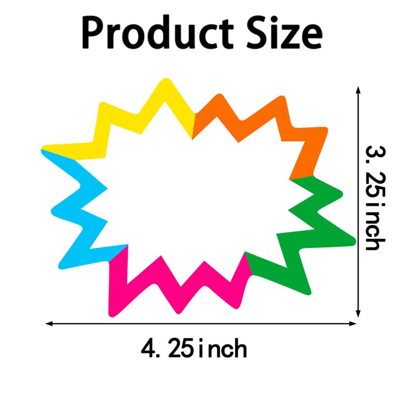 HRLORKC 200Pcs Blank Star Retail Sale Signs Sales Price Label Tags for Real Estate and Garage Sales, Fundraising, Stores, Commerce - Image 2